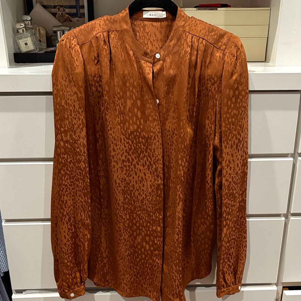 A.L.C. Women's Silk Rust Top